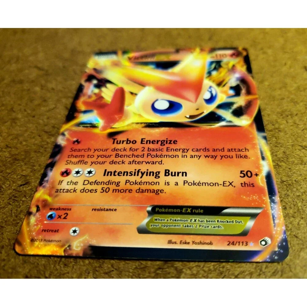 TCG POKEMON VICTINI EX Legendary Treasures FULL ART! Reverse Holo ULTRA RARE!
